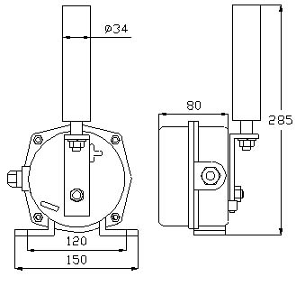 LW-PKG-12-30跑偏開關_跑偏開關KBW-220P防爆兩級跑偏開關