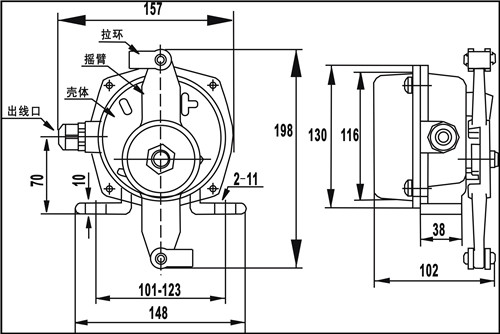 KLT2-I、KLT2-II雙向拉繩開關(guān)_拉繩開關(guān)工廠直營